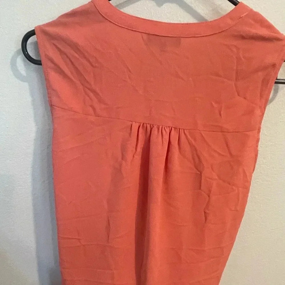 1. State coral side tie sleeveless v-neck top - Picture 3 of 6